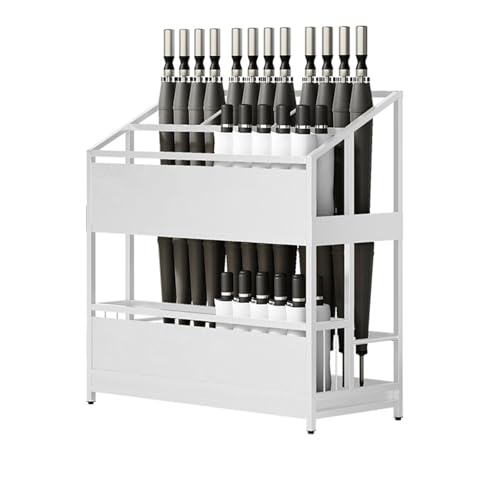 CEHJZQRPL Kommerzieller Schirmhalter mit großer Kapazität, Schirmständer aus Metall mit Fußpolster an der Unterseite, stehender Schirmhalter(C,48x28x66CM/19x11x26in) von CEHJZQRPL