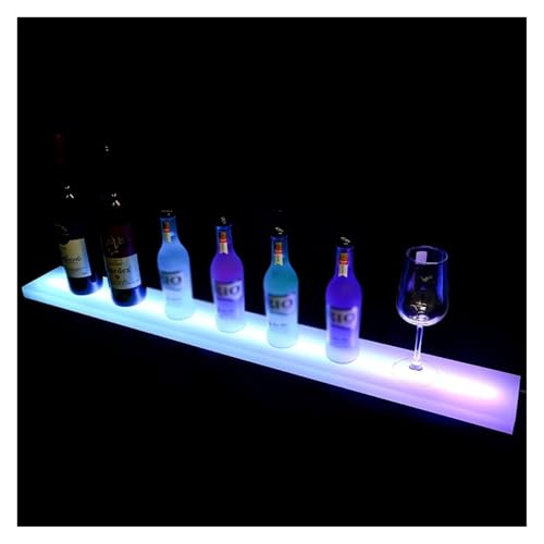 CEHJZQRPL LED beleuchtetes Regal für Spirituosenflaschen, LED-Weinflaschenhalter mit Fernbedienung for die Hausbar(90 * 11 * 2.4cm) von CEHJZQRPL