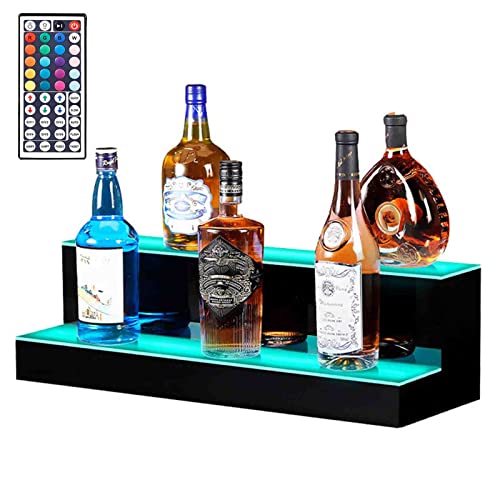 CEHJZQRPL LED beleuchtetes Regal für Spirituosenflaschen, for Spirituosen for die Heim-/Gewerbebar, beleuchtete Flaschendisplay-Getränkeregale aus Acryl mit Fernbedienung(31.5 * 8.3 * 6.7inch) von CEHJZQRPL