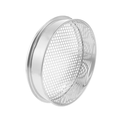 CEHJZQRPL Laborsieb Edelstahl, Gartensieb Metall, Bodensieb rund, Kompostsieb, Feinsieb, Analysensieb, Sandsieb for Erde und Steine(Diameter: 30 cm/11.8 inches,Mesh 4mm) von CEHJZQRPL