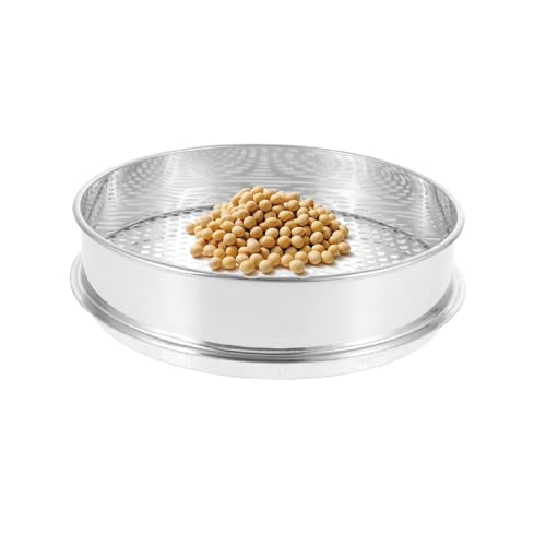 CEHJZQRPL Laborsieb Sandsieb Kompostsieb Edelstahl Gartensieb Metall Erdsieb Rundsieb Feinsieb Gartengeräte for Erde und Steine(Calibre 15cm,Mesh 26mm) von CEHJZQRPL
