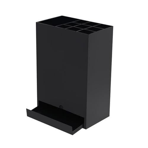 CEHJZQRPL Moderner Schirmhalter aus Metall mit großer Kapazität, freistehender Schirmhalter aus Metall mit Abnehmbarer Tropfschale(Black,33 * 20 * 48cm/13 * 7.9 * 19in) von CEHJZQRPL