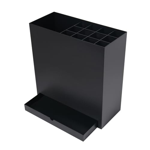 CEHJZQRPL Moderner Schirmhalter aus Metall mit großer Kapazität, freistehender Schirmhalter aus Metall mit Abnehmbarer Tropfschale(Black,45 * 20 * 48cm/17.8 * 7.9 * 19in) von CEHJZQRPL