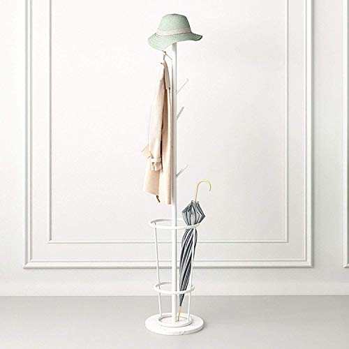 CEHJZQRPL Multifunktionaler Schirmständer mit Haken, Schirmständer aus Metall, platzsparende Dekoration for Zuhause und Büro(White) von CEHJZQRPL