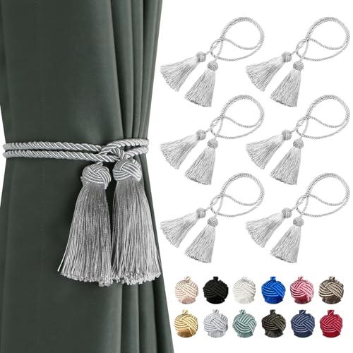 CEHJZQRPL Quasten-Vorhanghalter 4er-Pack Raffhalter for Vorhänge, Seilquasten for Vorhänge, handgefertigt, dekorativ for den Außenbereich und for Zuhause CEHJZQRPL Quasten-Vorhanghalter 4er-Pack Raffhalter for Vorhänge, Seilquasten for Vorhänge, handgefertigt, dekorativ for den Außenbereich und for Zuhause von CEHJZQRPL