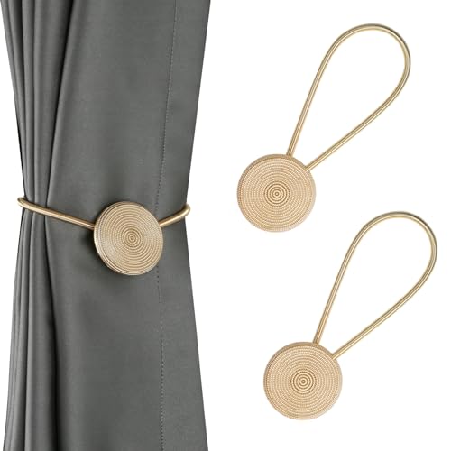 CEHJZQRPL Quasten-Vorhanghalter Magnetische Vorhang-Raffhalter, Elegante Vorhanghalter for Vorhänge, Fensterbehandlungshalter for den Außenbereich(OneColor,2 Pack) von CEHJZQRPL