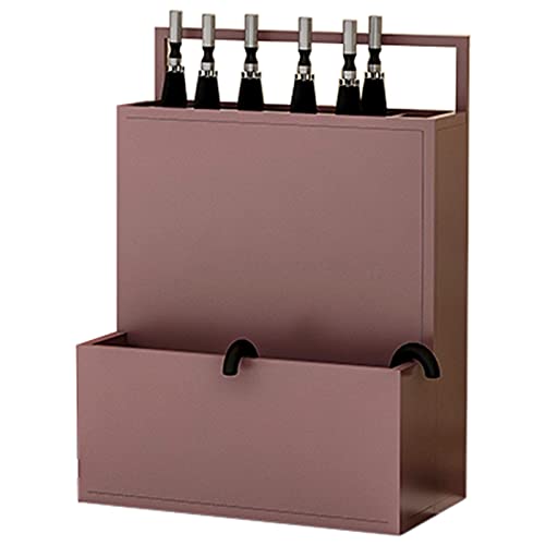 CEHJZQRPL Rechteckiger Schirmständer aus Metall, 2-stufiger Schirmhalter mit Griff, Aufbewahrungseimer for den Innenbereich(Purple,48x27x67cm) von CEHJZQRPL
