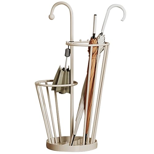 CEHJZQRPL Regenschirm-Organizer-Behälter, geometrischer moderner Schirmständer, Schirmhalter for den Innenbereich mit Haken, mit Abtropfschale(C) von CEHJZQRPL