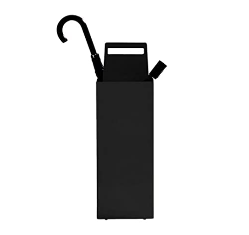 CEHJZQRPL Schirmständer aus Metall, moderner, kreativer Mehrzweck-Schirmständer, quadratischer Schirmhalter(Black) von CEHJZQRPL