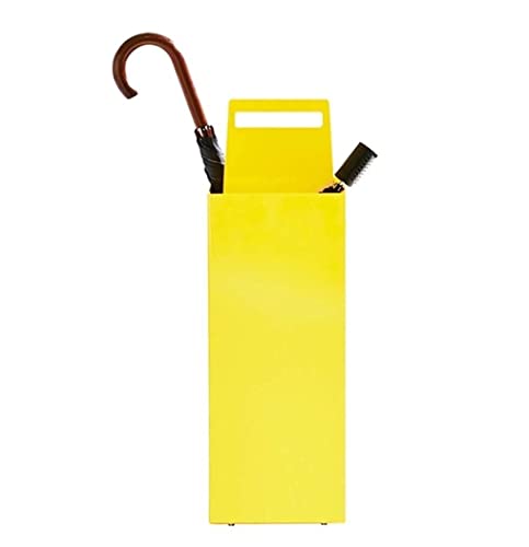 CEHJZQRPL Schirmständer aus Metall, moderner, kreativer Mehrzweck-Schirmständer, quadratischer Schirmhalter(Yellow) von CEHJZQRPL