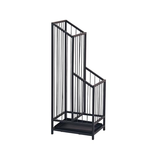 CEHJZQRPL Schirmständer aus Metall mit großer Kapazität, Korb for kommerzielle Schirme mit Abnehmbarer Tropfschale, Schirmständer(A,25 * 20 * 62cm/9.8 * 7.9 * 24.4in) von CEHJZQRPL