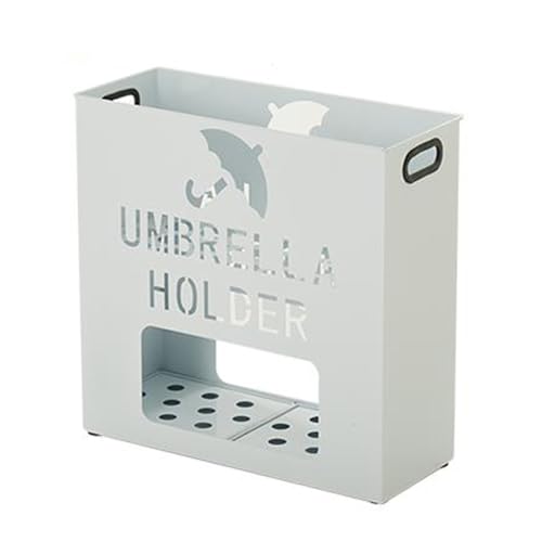 CEHJZQRPL Schirmständer aus Metall mit großer Kapazität for Unternehmen, kommerzieller Schirmständer mit Griffdesign, quadratischer Schirmständer(White,36 * 41 * 13cm/14 * 16 * 5in) von CEHJZQRPL
