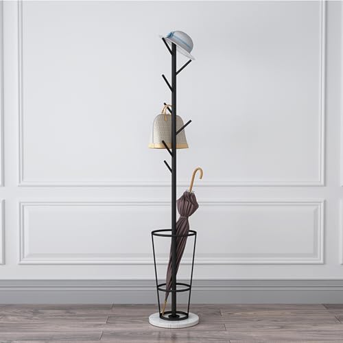CEHJZQRPL Schirmständer for den gewerblichen Gebrauch mit Fußpolster an der Unterseite und Metallrahmen, Schirmhalter mit großer Kapazität(Black+White) von CEHJZQRPL