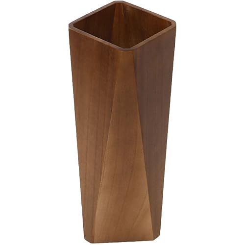 CEHJZQRPL Schirmständer in geometrischer Form, einfacher Schirmeimer im chinesischen Stil, Schirmhalter aus Massivholz for den Haushalt(A,22 * 50cm) von CEHJZQRPL