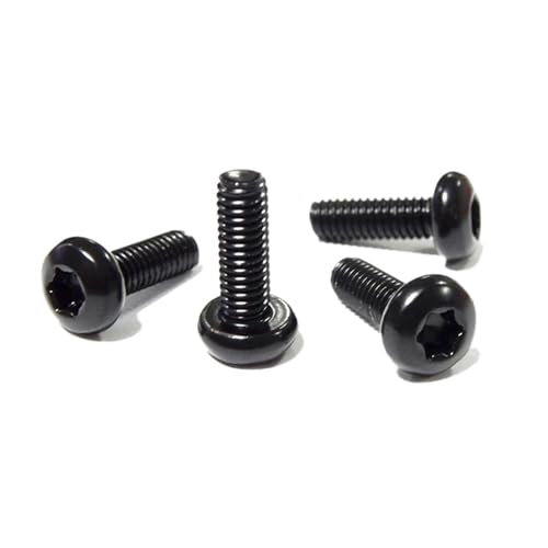 CEHJZQRPL Torx-Kopfschraube, Schwarze Innensechsrund-Torx-Knopfschraube aus Edelstahl 304 mit Sechskantkopf(14MM-M2) von CEHJZQRPL