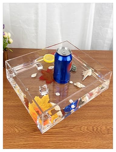CEHJZQRPL Transparentes Acryl-Fotografietablett, Acryl-Serviertablett, Aufbewahrungs-Valet-Organizer(80x80x10cm/31.4x31.4x3.93'') von CEHJZQRPL