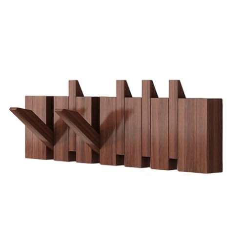 CEHJZQRPL Wandgarderobe aus Holz, Garderobe aus Holz, Klaviertastengarderobe, Wandhaken aus Walnussholz(6 Hooks) von CEHJZQRPL