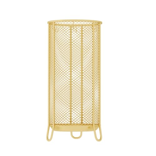 CEHJZQRPL Zylindrische Schirmständer aus Metall for den gewerblichen Gebrauch mit Fußpolster an der Unterseite und Metallrahmen, robust, große Kapazität(Gold,26 * 55cm/10.2 * 21.7in) von CEHJZQRPL