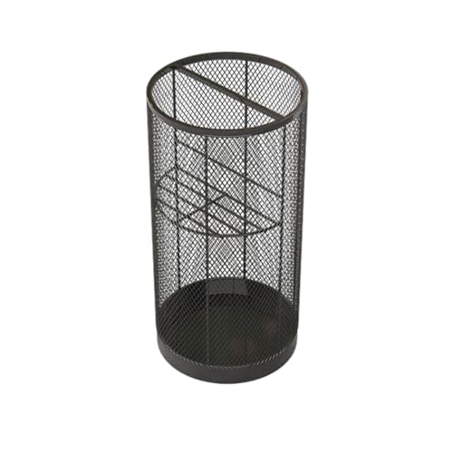 CEHJZQRPL Zylindrischer kommerzieller Schirmhalter aus Metall mit Metallrahmen for den Eingangsbereich. Schirmständer aus Metall.(Black,25 * 50cm/9.8 * 19.7in) von CEHJZQRPL