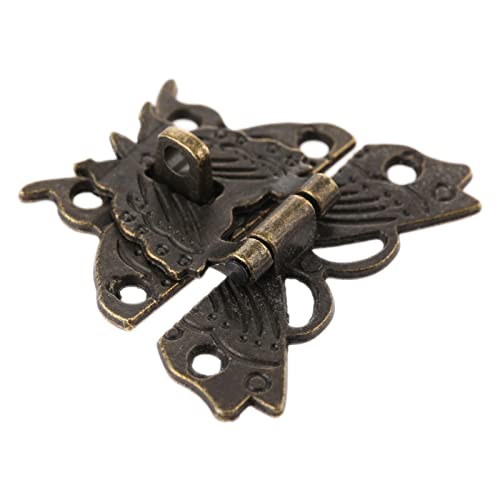 Chinesisches Bronze-Antikschloss 1 Stück Dekorativer Schmuck Holzbox Hasp Lock Latch Antike Box Latch Vintage Hardware for Möbel Schublade mit Schrauben Chinesisches Bronze-Antikschloss 1 Stück Dekorativer Schmuck Holzbox Hasp Lock Latch Antike Box Latch Vintage Hardware for Möbel Schublade mit Schrauben von CEHJZQRPL