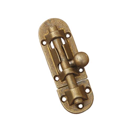 Chinesisches Bronze-Antikschloss 1 Stück Messing Türriegel Antik Vintage Chinesische Hardware Zubehör Holztürriegel Schloss Möbelbeschläge(Argento) von CEHJZQRPL