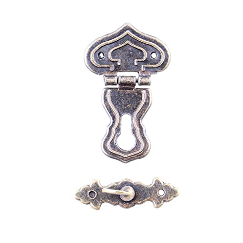 Chinesisches Bronze-Antikschloss 2 STÜCKE Antike Bronze Haspe Latch Schmuck Holzkiste Schloss Schrank Schnalle Fall Schlösser Chinesisches Bronze-Antikschloss 2 STÜCKE Antike Bronze Haspe Latch Schmuck Holzkiste Schloss Schrank Schnalle Fall Schlösser von CEHJZQRPL