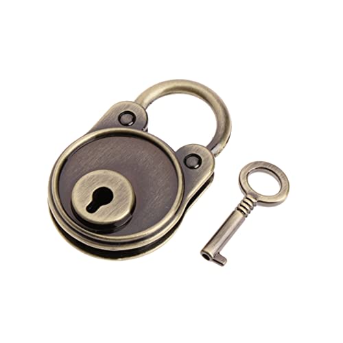Chinesisches Bronze-Antikschloss Vintage Alte Antike Mini Archaize Vorhängeschlösser Schlüsselschloss mit Schlüssel(D) von CEHJZQRPL