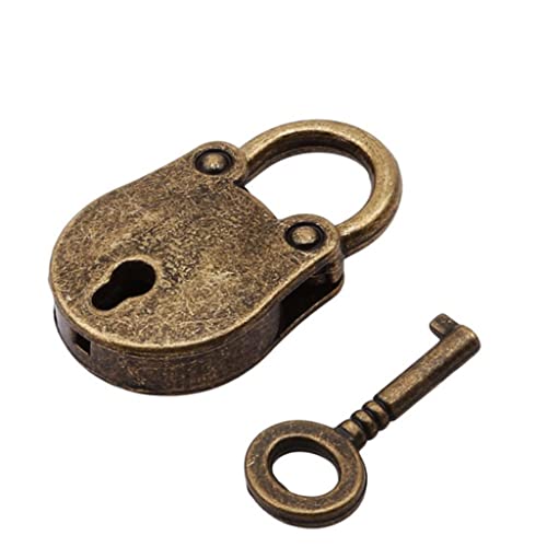 Chinesisches Bronze-Antikschloss Vintage Antik Mini Bär Archaize Vorhängeschlösser Schlüsselschloss mit Schlüsseln(D) von CEHJZQRPL