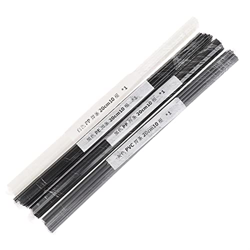 Mildstahl-Schweißstäbe 10 Stück 20 cm Kunststoff-Schweißstäbe PP/PVC/PE-Schweißstäbe for Stoßstangenreparatur-Schweißstäbe(A style PP wihte) von CEHJZQRPL