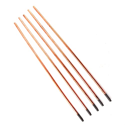 Mildstahl-Schweißstäbe 5 Stück Rundbogen-Luftfugenhobel-Kohlestab 4-10 mm Schweißen DC-Gasfugenhobelpistole Elektrode Graphitstäbe Lötzubehör Schweißstab(4mm) von CEHJZQRPL