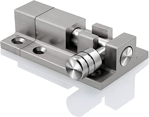 Türschloss Riegel, 2er-Pack Riegelriegel, Schiebeschloss aus verdickter Aluminiumlegierung for Türen, Schieberiegel mit gebürsteter Oberfläche und 6 Schrauben von CEHJZQRPL