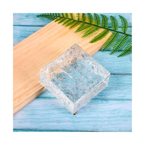 Verarbeitete Glasfliesen, Kristallglasblock Mehrere Größen for Raumteiler Wärmedämmung Schallschutz Dekorativ(3.9x3.9x1.9in) von CEHJZQRPL