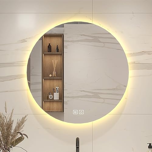CEIEVER Badspiegel mit Beleuchtung Rund, Runder Badezimmerspiegel mit LED Badspiegel mit 2 Touch Schalter Beleuchtung mit 3 Lichtfarbe Dimmbar und Antibeschlagfunktion für Badezimmer CEIEVER Badspiegel mit Beleuchtung Rund, Runder Badezimmerspiegel mit LED Badspiegel mit 2 Touch Schalter Beleuchtung mit 3 Lichtfarbe Dimmbar und Antibeschlagfunktion für Badezimmer von CEIEVER