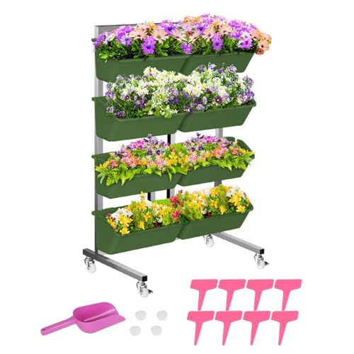 CEIEVER Vertikale Pflanzenwand Blumentöpfe Vertikaler Garten Pflanzenwand Platzsparende Pflanzenwand Hängende vertikale Wand Pflanze für Hof Garten Balkon Home Decoration von CEIEVER