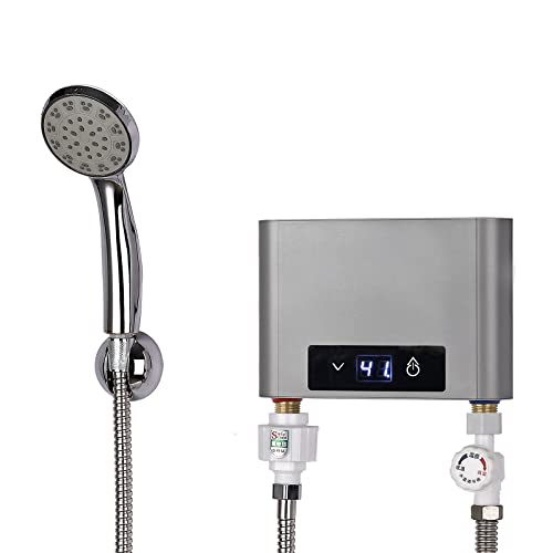 Elektronischer Durchlauferhitzer,CEIEVER Mini Instant Warmwasserbereiter 220V 5500W Mini Warmwasserbereiter mit Durchlauferhitzer Dusche,für Badezimmer Küche von CEIEVER