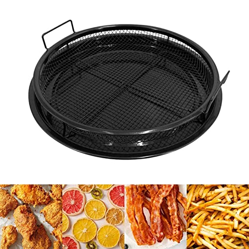 Grillkorb Grillgitter fettarm Backofen,CEIEVER Grillkorb Gitter für Backofen 33.5 * 22cm Grill Korb aus Edelstahl für Grillen, Waschen von Melonen, Obst und Gemüse und zum Abtropfen (runden) von CEIEVER