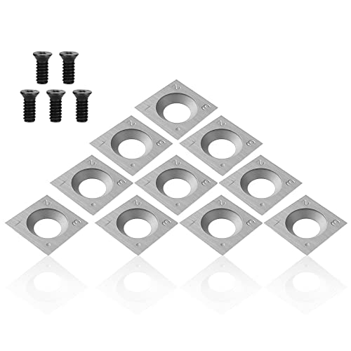 Hartmetall Wendeschneidplatten Set fur DrehmeiBel,CEIEVER Wendeplatten Hartmetall 10 Stück 14x14x2 mm CNC Hartmetall Drechselwerkzeuge für Holz Drechselwerkzeug von CEIEVER