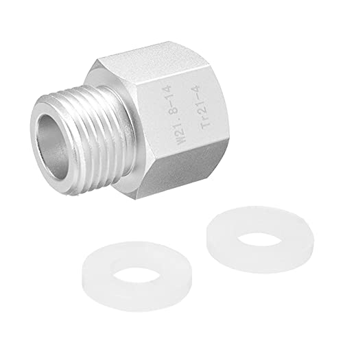 Adapter TR21-4 auf W21.8, Zylinderkonverter, Bierfass-Aquariumregler, für Hausgemachten Wassertank Hausgemachtes Bierfass Home-Brew-Adapter-Anschluss (Silber) von CEIEVER