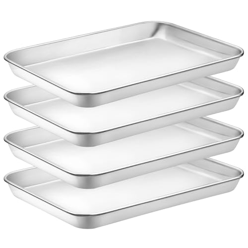 CEKEE Backbleche, Edelstahl, antihaftbeschichtet, Backgeschirr-Set, Keksform, Toaster, Ofenblech für Hauseinweihung, Hochzeit, Köche, Bäcker, Küche, Geschenk (25,4 cm) von CEKEE