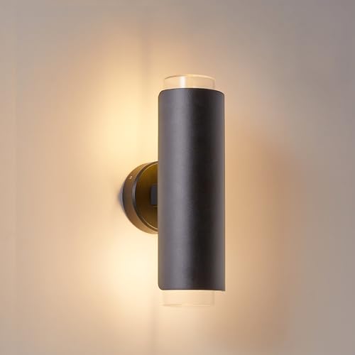 CELAVY Außenlampe Außenleuchte Anthrazit exkl. 2XE27, Up Down Wandleuchte Wandlampe aussen, IP54 Aussenlampe Aussenleuchte Wand, Außenbeleuchtung Ausenbeleutung Aussenbeleuchtung Hauswand Terrasse von CELAVY