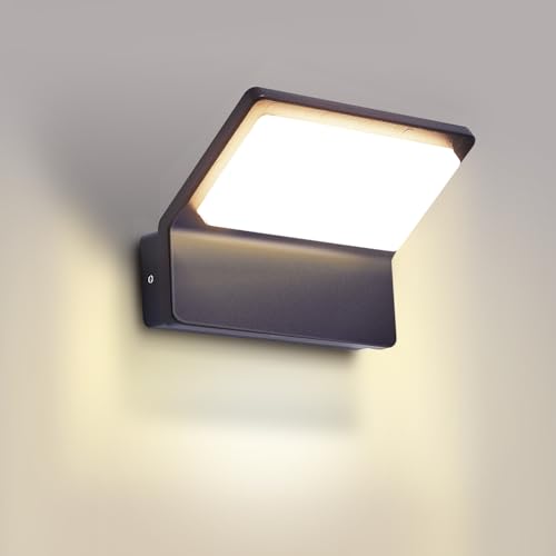 CELAVY LED Aussenlampe Außenlampe Anthrazit Außenleuchte Wand, IP65 Wandleuchte Wandlampe aussen außen Modern Aussenbeleuchtung Ausenbeleutung Aussenleuchte Hauswand Außenbeleuchtung Terrasse Haus von CELAVY