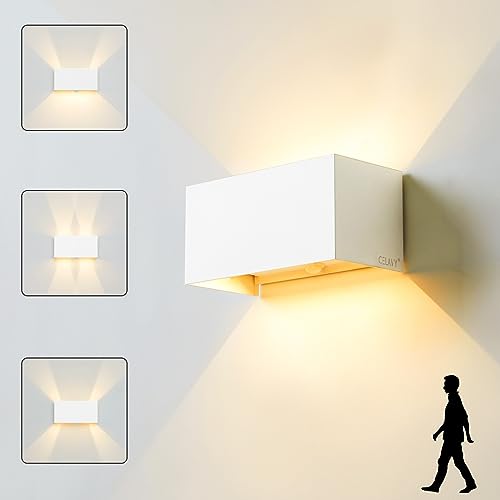 CELAVY LED Außenlampe Aussenlampe mit Bewegungsmelder, Wandleuchte Wandlampe aussen, IP65 Aussenleuchte Außenleuchte Wand, UP Down Aussenbeleuchtung Außenbeleuchtung Hauswand Balkon 3000K, Weiß von CELAVY