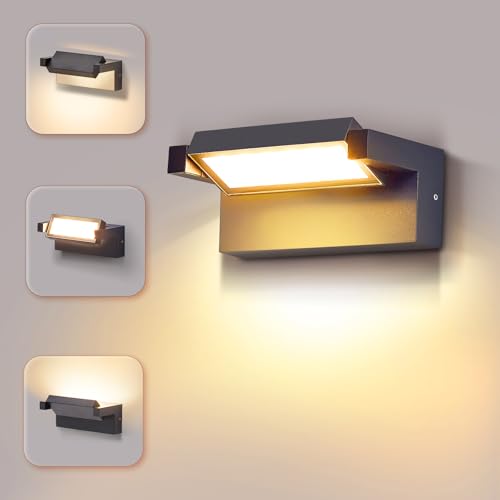 CELAVY LED Aussenlampe Wand Außenleuchte Außenlampe Anthrazit, IP65 Aussenbeleuchtung Ausenbeleutung Hauswand Wandleuchte Wandlampe Lampe aussen außen, Aussenleuchte Außenwandleuchte Terrasse Haus von CELAVY