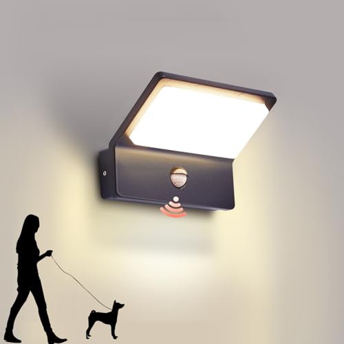 CELAVY LED Außenleuchte Außenlampe mit Bewegungsmelder, IP65 Aussenlampe Aussenleuchte Wand Anthrazit, Lampe Wandleuchte Wandlampe aussen außen, Ausenbeleutung Aussenbeleuchtung Hauswand Terrasse von CELAVY