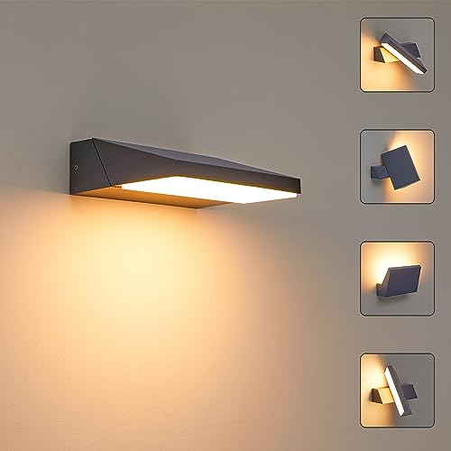 CELAVY LED Wandleuchte Wandlampe aussen - Aussenlampe 11W, Modern Außenleuchte Anthrazit Außenlampe Wand, IP65 Aussenleuchte Außenbeleuchtung Ausenbeleutung Hauswand Balkon Terrasse Garage von CELAVY