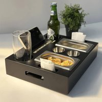 Couchbar Beer, Engraved Beer Box - Wooden Tray With Snack Compartments Personalized Organizer, Groomsmen Gift, Lover von CELEBRIK