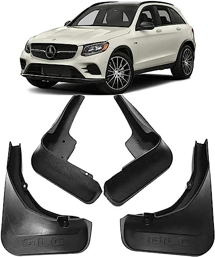 CELECH 4 Stück Auto Schmutzfänger Spritzschutz für Mer-cedes Benz GLC 43 63 AMG 2015-2019,Vorne Hinten Spritzklappen Spritzschutz Protection Autoräder,Staubdichter Auto-Styling ZubehöR von CELECH
