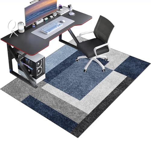 CELFER Bürostuhl Unterlage, Stuhlmatte für Harte Böden, Gaming Teppich Stuhlunterlage, Schreibtischstuhl Unterlage, Bodenschutzmatte, Gamer Teppich, Computerstuhl Teppiche 180 x 200 cm von CELFER