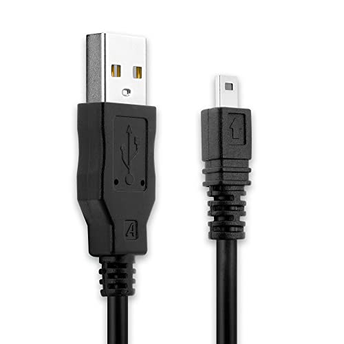 CELLONIC® USB Kabel 1.5m kompatibel mit Praktica Luxmedia 16-Z21S 16-Z12S, 14-Z51 14-04, 12-03 12-Z5, 18-Z36 Ladekabel 8 Pin Camera Mini USB B auf USB A 2.0 Datenkabel schwarz von CELLONIC