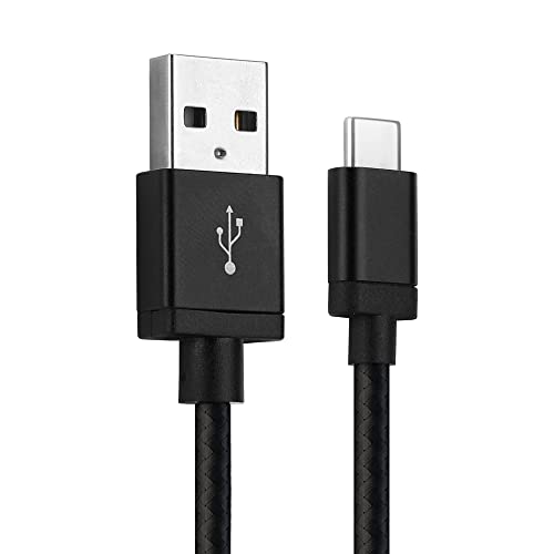 CELLONIC USB Kabel 1m kompatibel mit JBL Charge 4 Flip 5 Link Portable LIVE 300TWS Pulse 4 Clip 4 Ladekabel USB C Type C auf USB A 2.0 Datenkabel 3A schwarz Nylon von CELLONIC